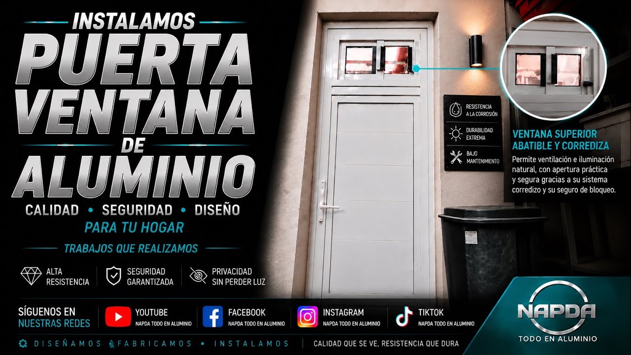 🕵️‍♂️PUERTA VENTANA DE ALUMINIO👷‍♂️