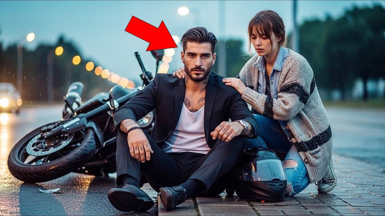 Poor Girl Stopped to Help a Crashed Biker — Unaware the Man She Saved Was a Mafia Boss