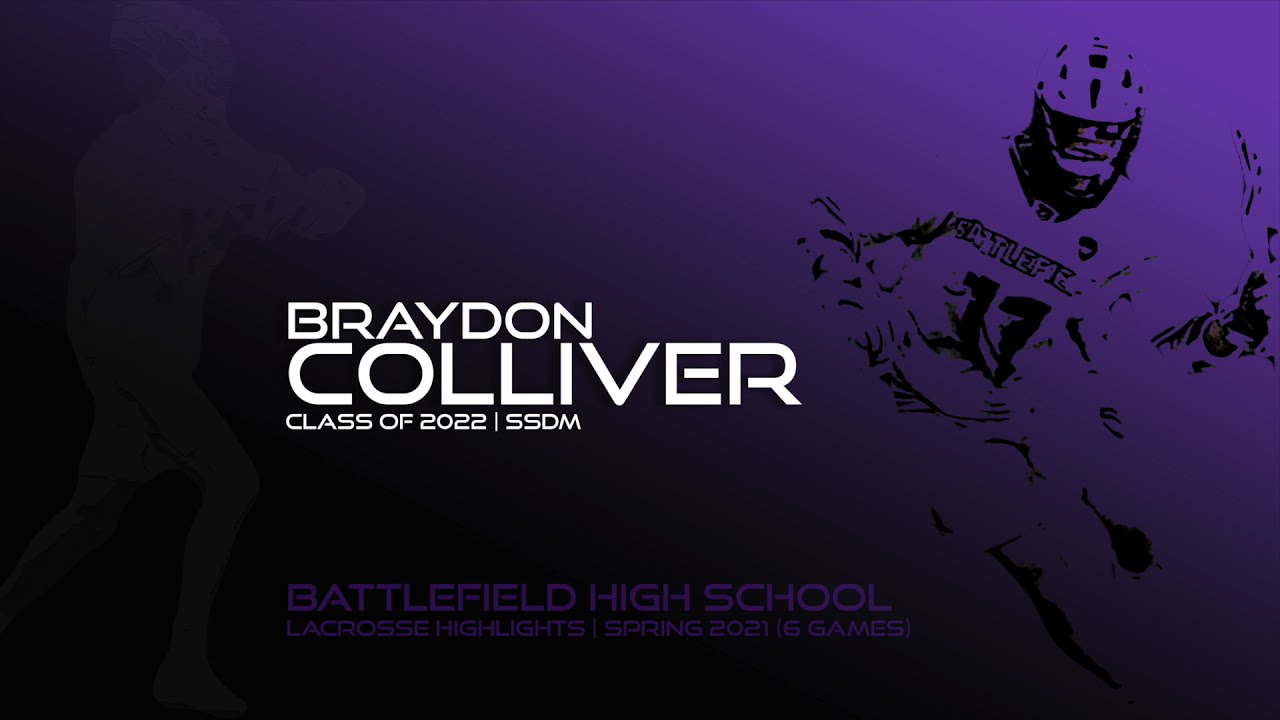 Braydon Colliver   Class of 2022 | SSDM | Battlefield HS Lacrosse Highlights   Spring 2021