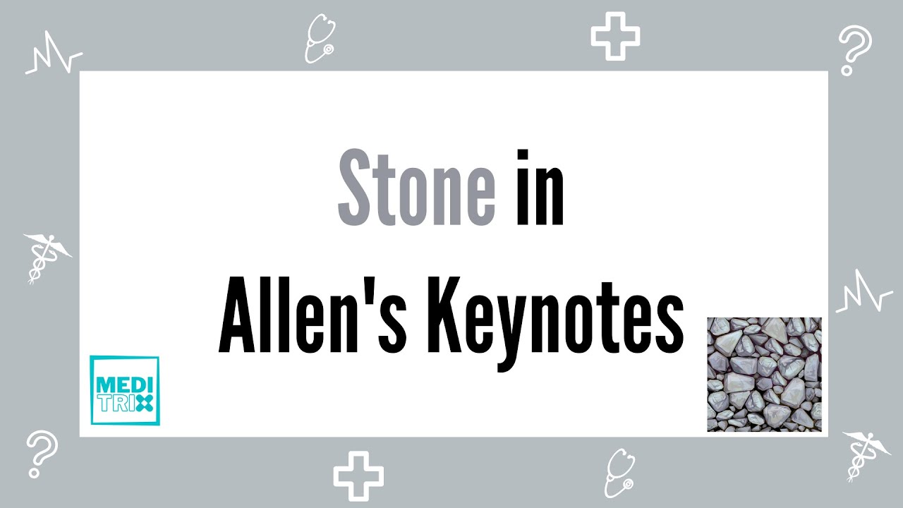 Stone in Allen's Keynotes Homoeopathy