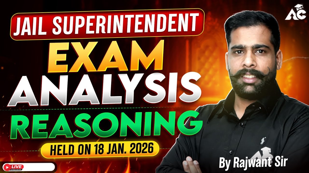 Jail Superintendent Reasoning Exam Analysis | 18 Jan 2026 | by Rajwant Sir