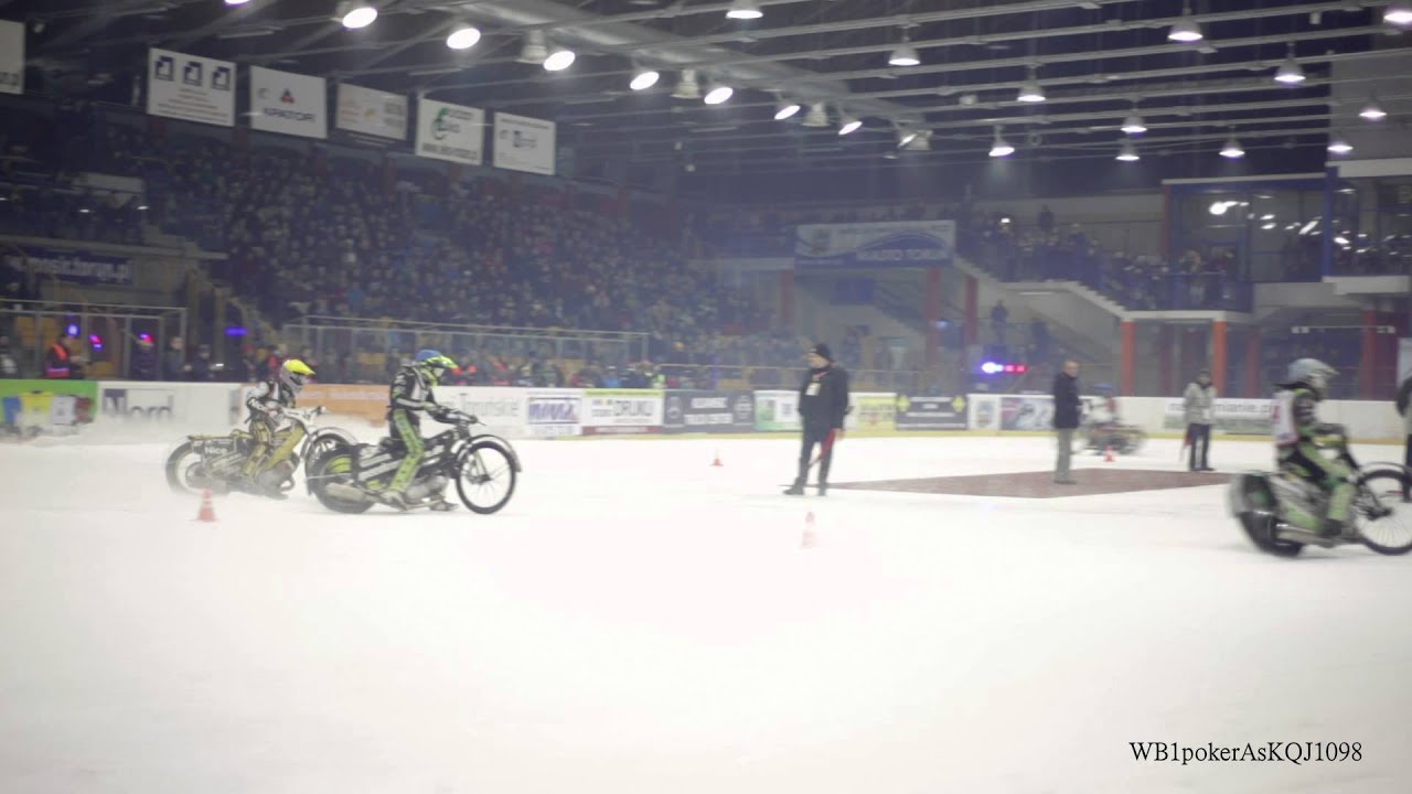 Oskar A. Gollob rzucił motocyklem!! Gala Lodowa Toruń 25.01.2015