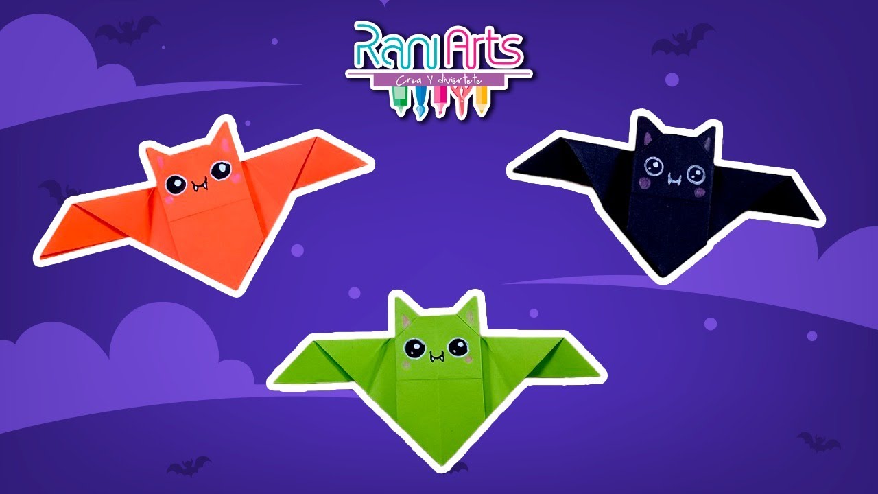 MURCIÉLAGO ORIGAMI Fácil - DIY - ORIGAMI BAT (easy)