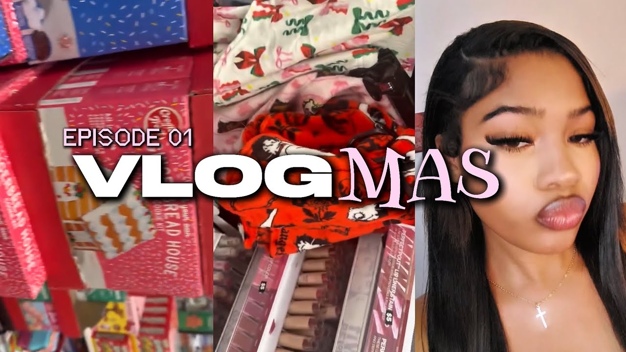 Vlogmas #1 | 5 Below & Meijer gift shopping | GRWM for bed | friendsgiving | etc.