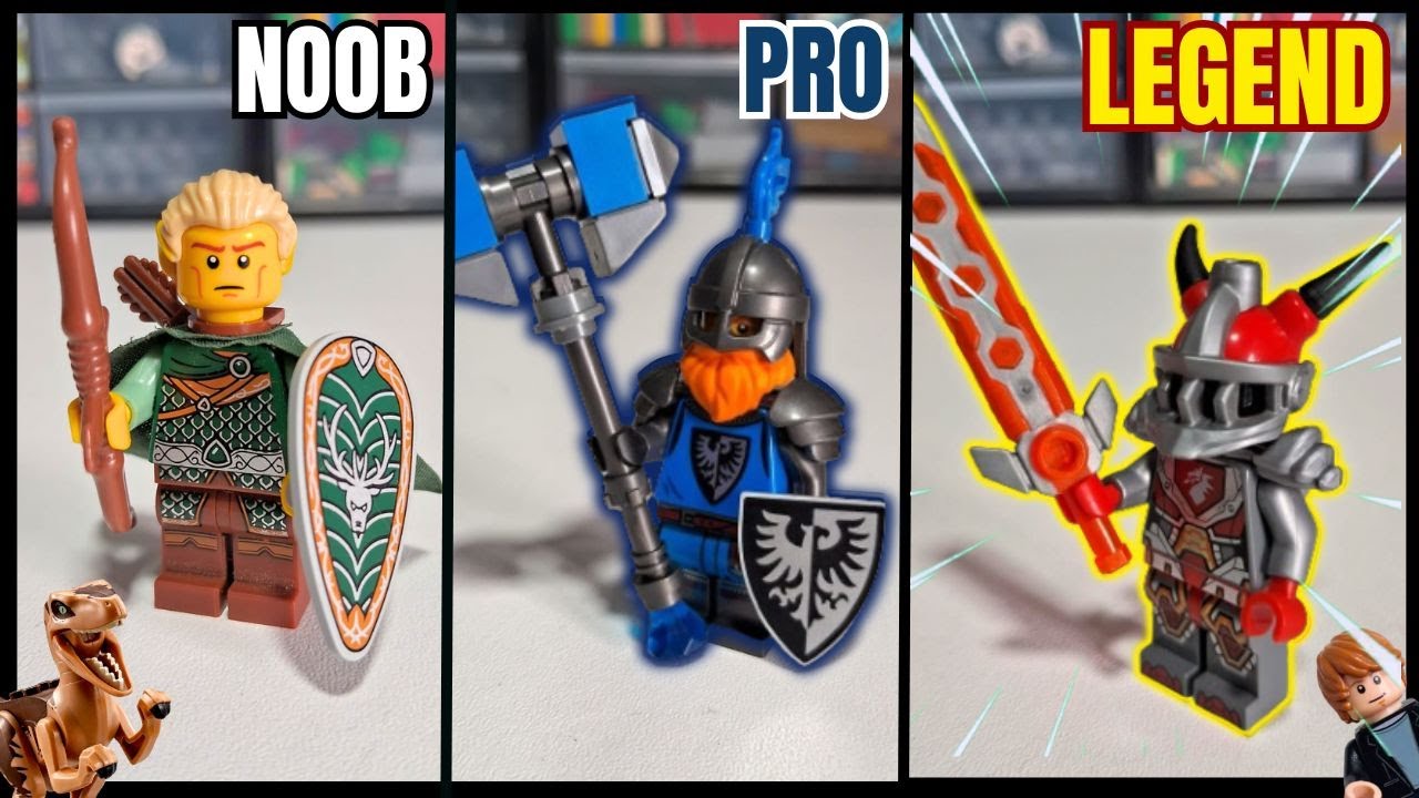CÓMO CREAR Y MEJORAR minifiguras de LEGO como un NOOB, PRO Y UNA LEYENDA