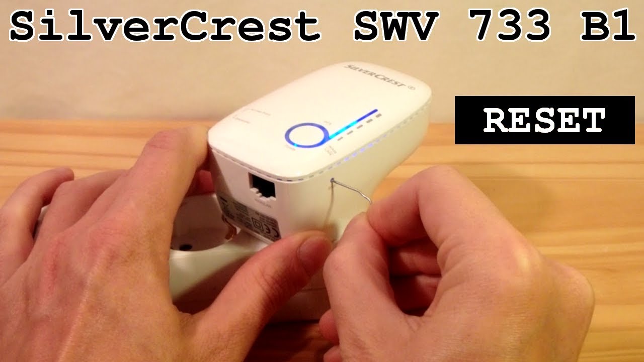 SilverCrest SWV 733 B1 Wi-Fi extender • Factory Reset