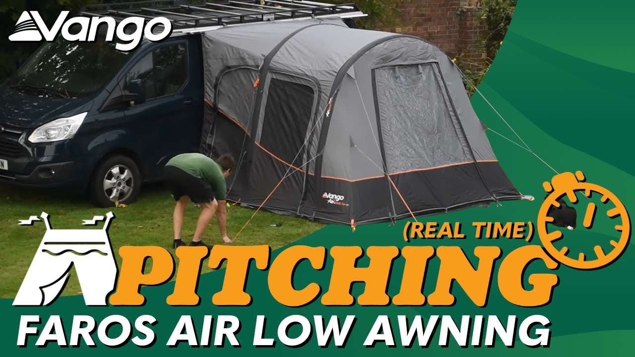 Vango Faros Air Awning Pitching & Packing (Real Time) Video