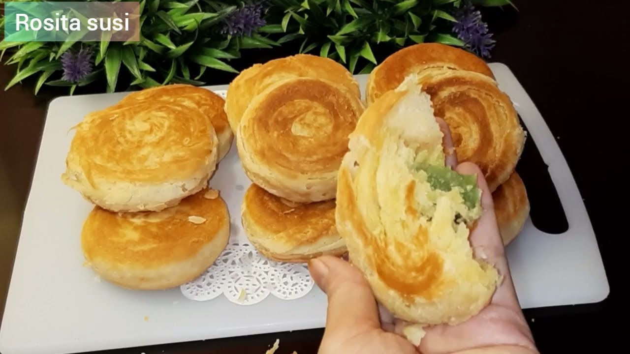 hanya pakai teflon bisa membuat roti berlapis-lapis,renyah +lembut ( thousand layer bread )
