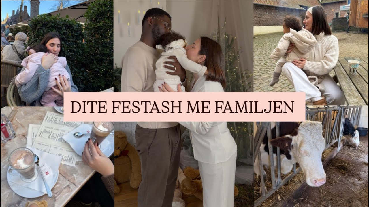 FAMILJA U BASHKUA| Fotoshoot per festat| Udhetim me tren✨