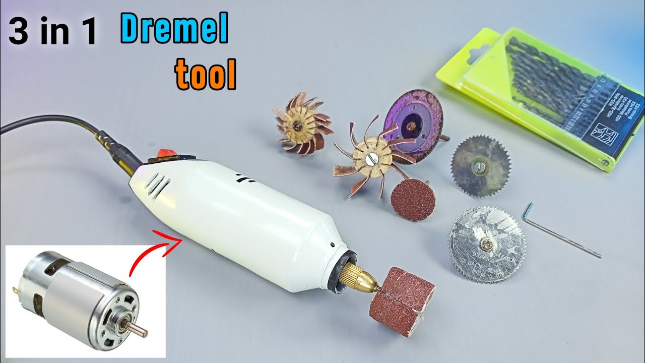 3 in 1 cutter machine 💯How to make Dremel tool at home | How to make drill machine from 555 dc motor