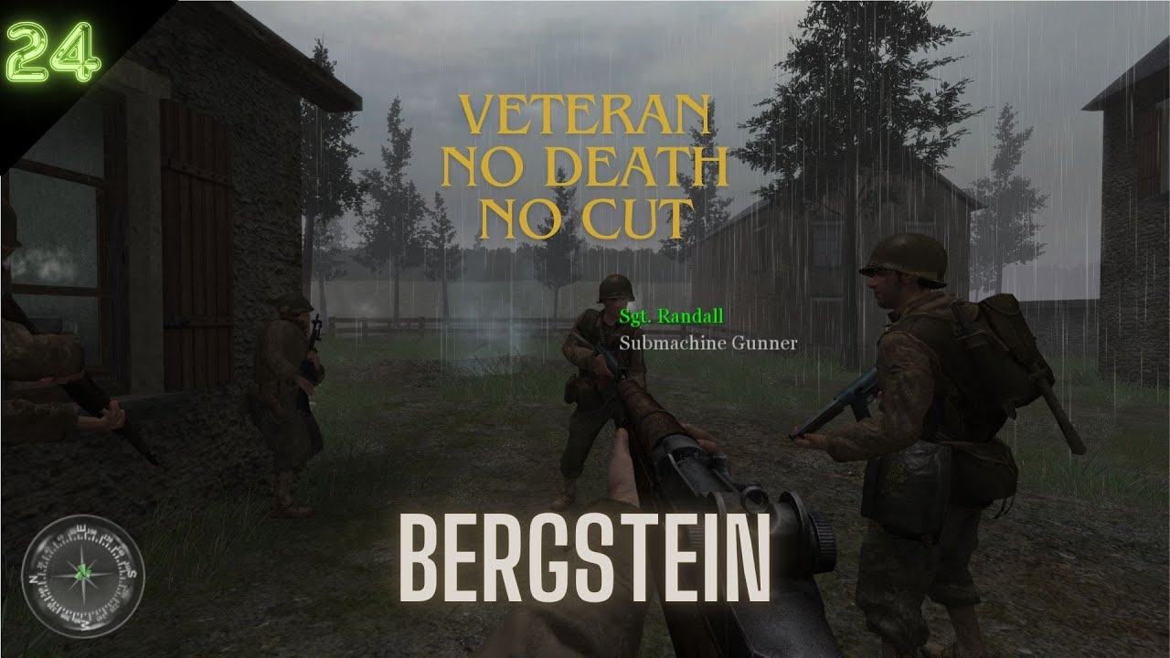 Call of Duty 2 / VETERAN / Bergstein / No Death / No Cut / PARADISE PLAYS!
