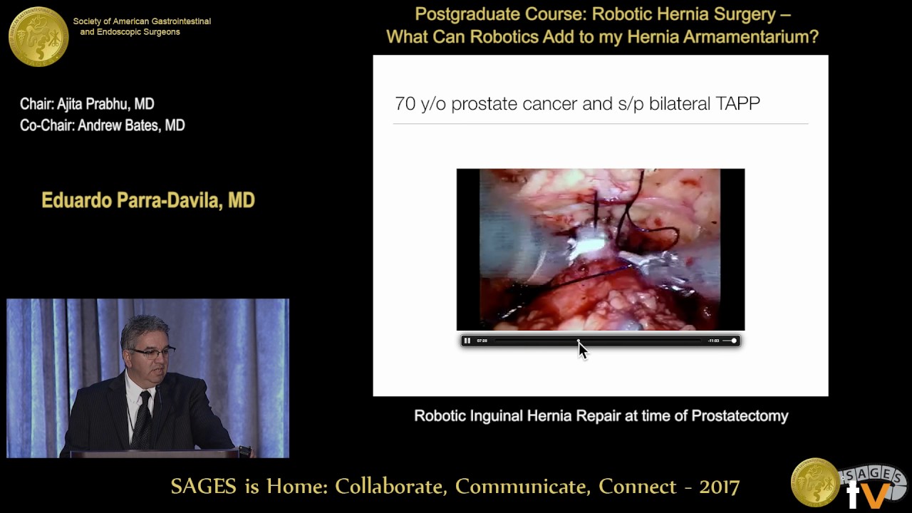 Robotic radical prostatectomy with concomitant inguinal hernia repair