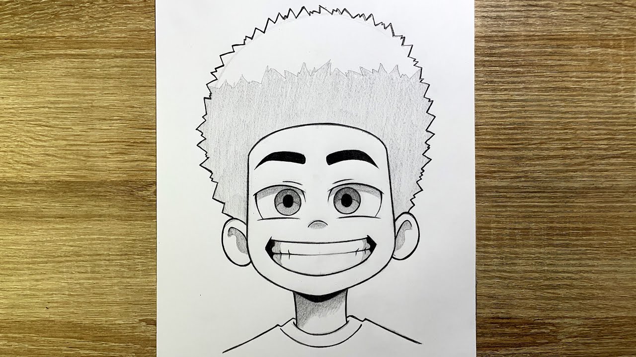 Comment dessiner un visage Afro en style anime | Tutoriel dessin manga facile étape par étape