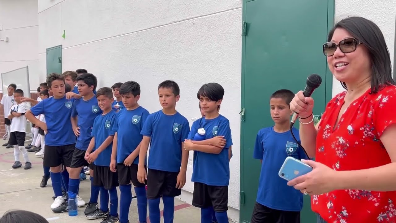 United Soccer Team Blue and white Samuel Kennedy Elementary School