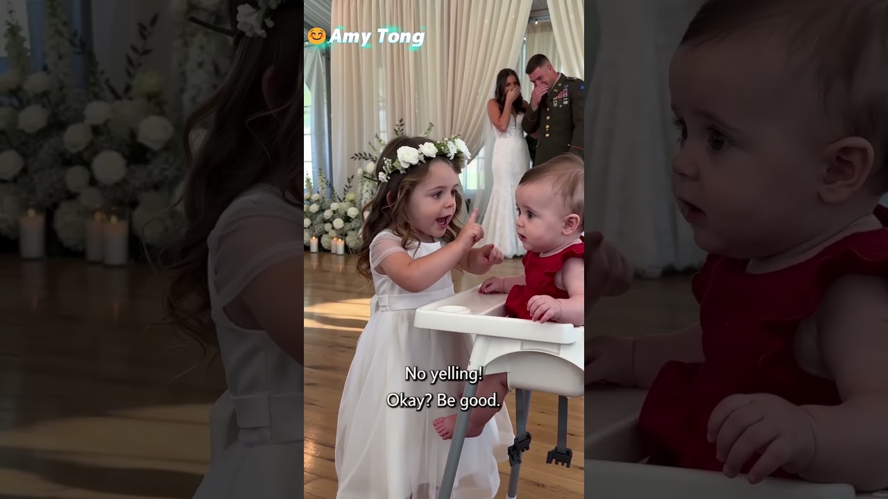 Toddler Flower Girl&rsquo;s Failed Mission at Military Wedding Is Too Cute!😍