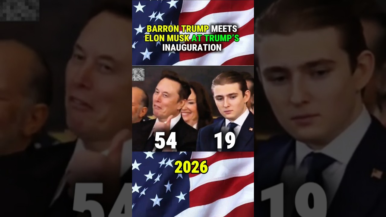 Barron Trump Meets Elon Musk at Trump&rsquo;s Inauguration 👀 🚀 #elonmusk #trump #barrontrump #shorts