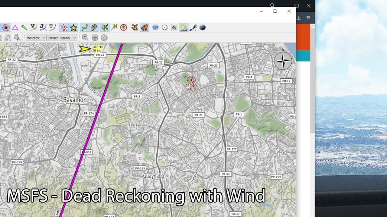 MSFS - Dead Reckoning with Wind
