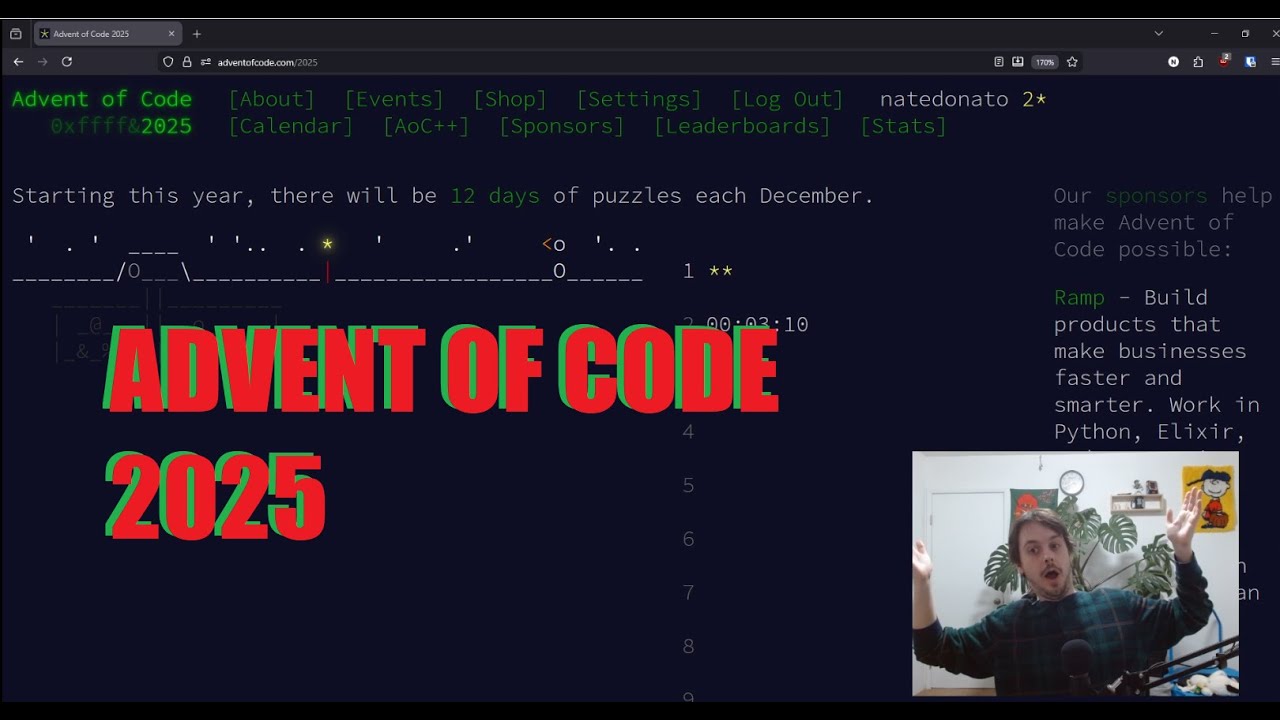 Advent of Code 2025 - Day 3 (LIVE RECORDING)