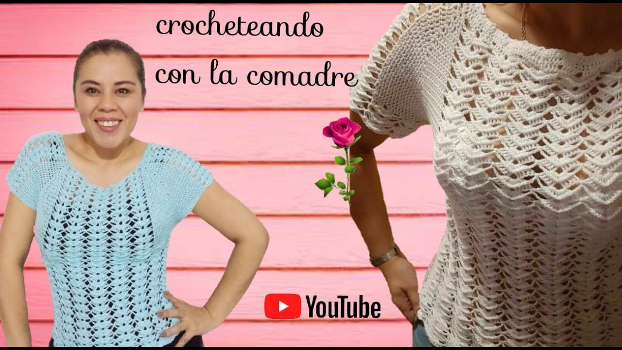 Tutorial Como Hacer Blusa Cielo a Crochet Parte #2😍💖✨(Crocheteando con la Comadre)