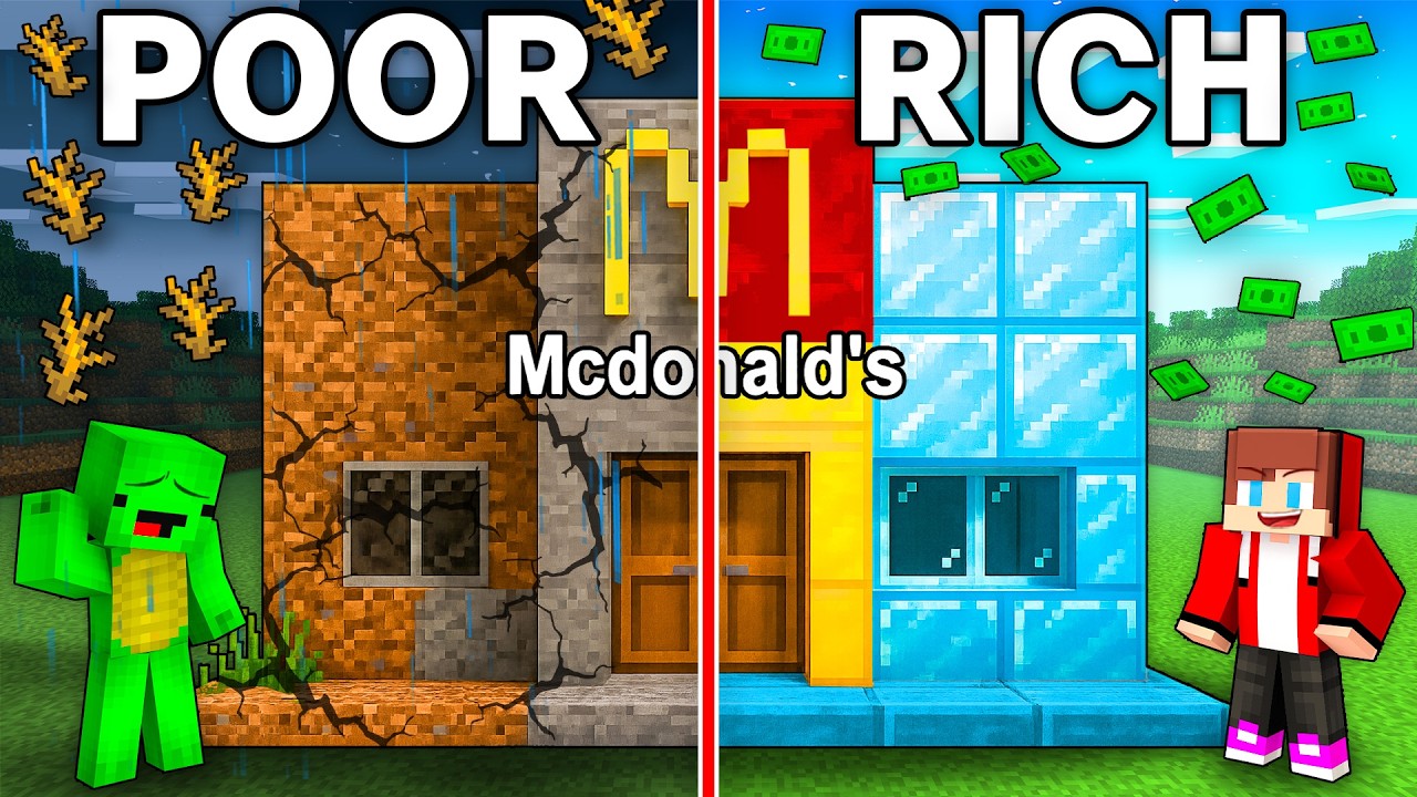 Mikey and JJ Evolving Poor McDonald's to RICH Survival Battle in Minecraft - Maizen