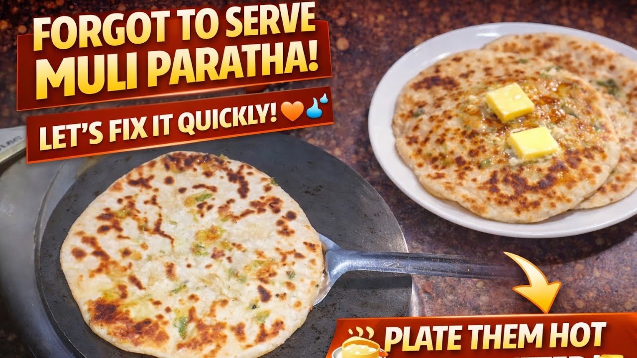 Mooli Ka Paratha Recipe | Soft, Spicy & Perfect Breakfast Paratha | Indian Recipe | Nandus Kitchen 