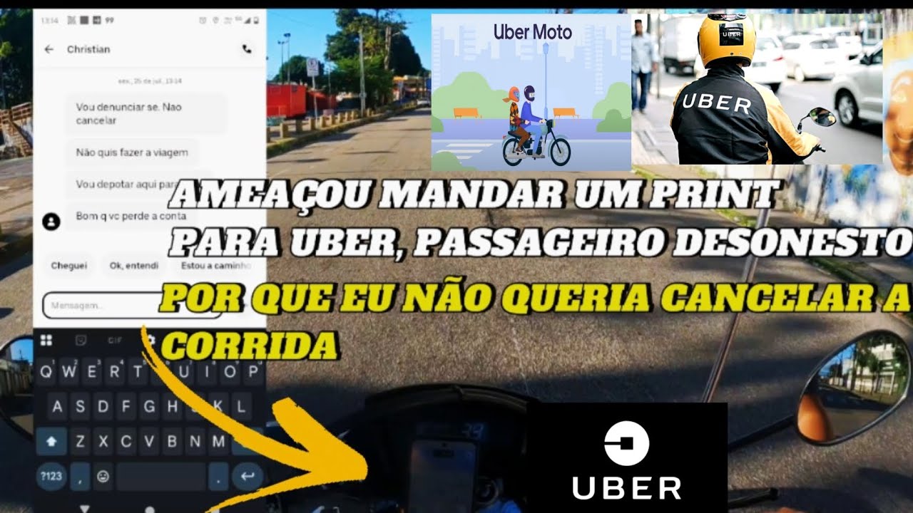 Passageiro Desonesto, AMEAÇOU DENUNCIAR EU #99moto #uberdriver #ubermoto #uberdriver 