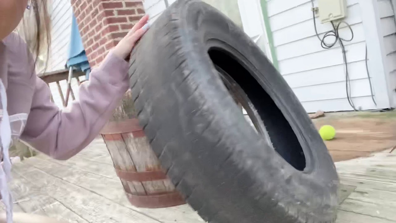 Making a HOMEMADE dog bed from an old tire!