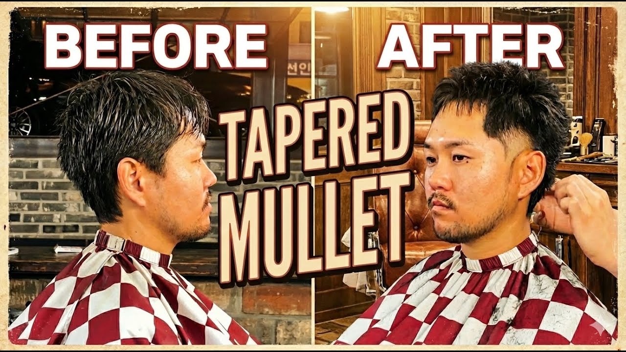 “Taper Fade × Textured Mullet | 테이퍼 페이드 텍스쳐 멀렛 컷”