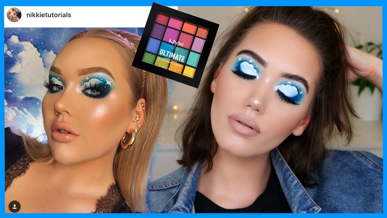RECREATING NIKKIE TUTORIALS CLOUD MAKEUP TREND TUTORIAL USING NYX ULTIMATE BRIGHTS  | MAKEMEUPMISSA