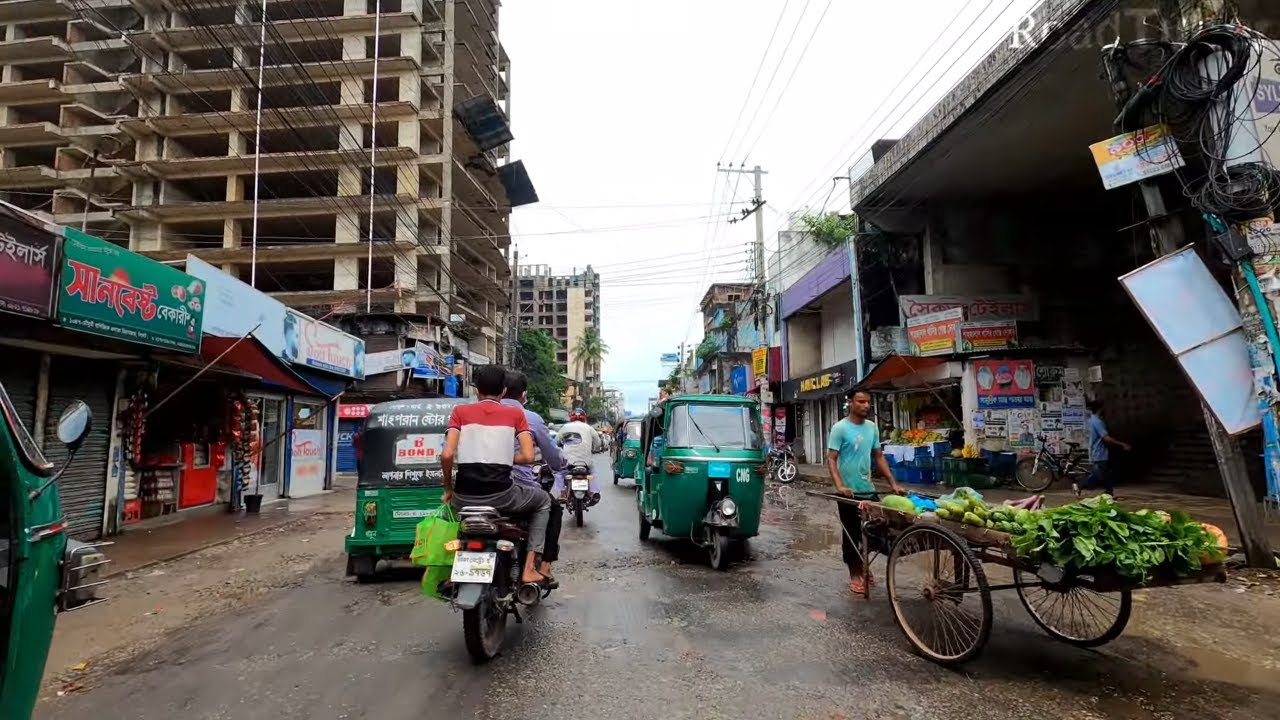 Sylhet City Rainy Day Drive 4K | Zindabazar to Majortila | Islampur | Mohammadpur | Road Tuber