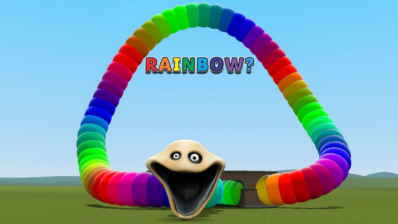 WHAT IF RAINBOW BECAME ROBLOX HUNGRY RAINBOW WORM In Garry's Mod