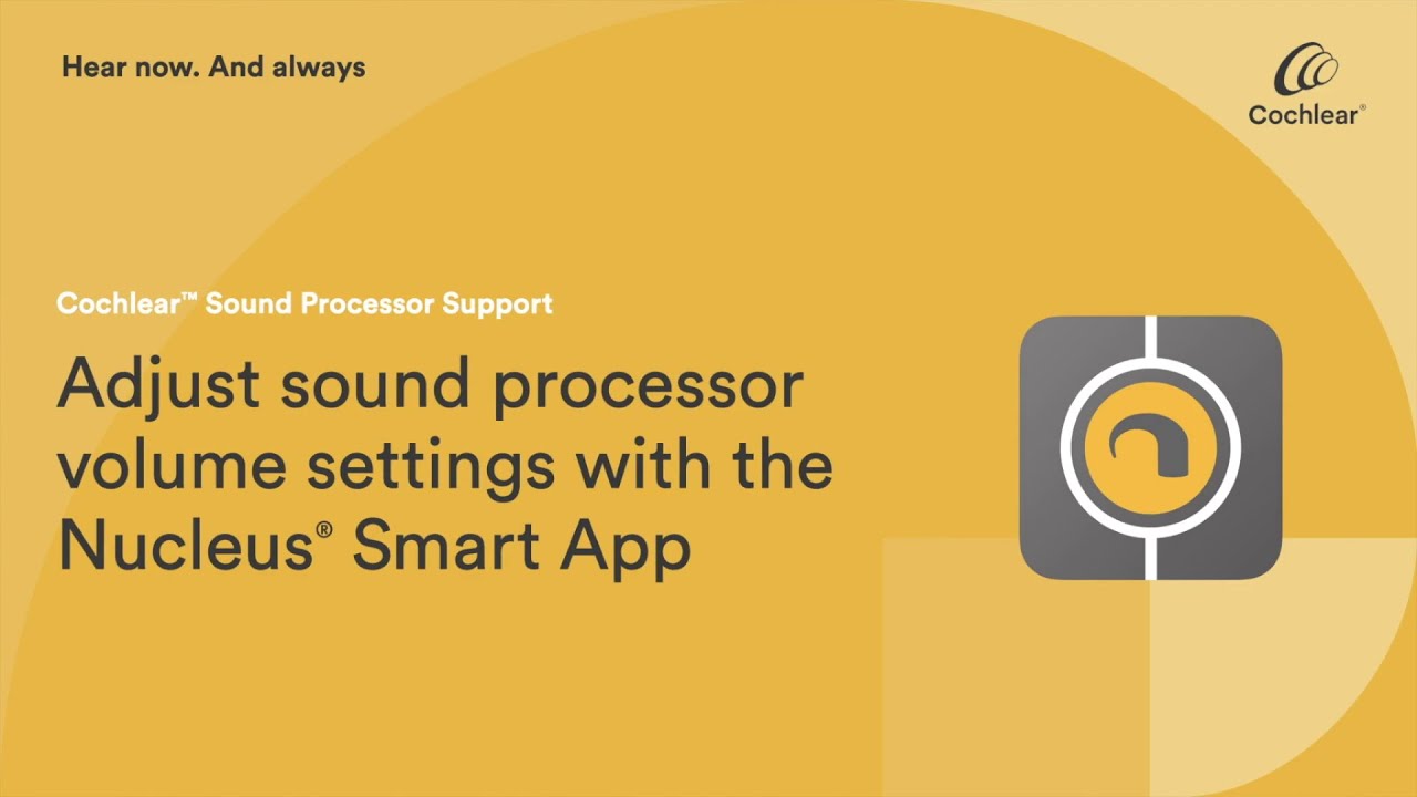 Adjust Nucleus&reg; 7 or Kanso&reg; 2 Sound Processor volume settings with the Nucleus Smart App