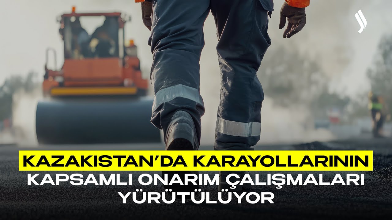 Kazakistan’da karayollarının kapsamlı onarım çalışmaları yürütülüyor