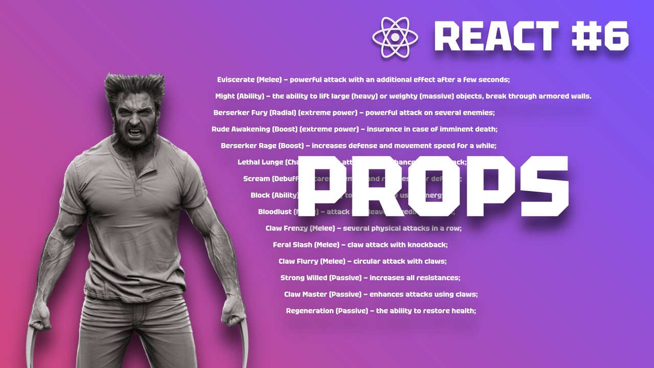 React с Нуля 6: PROPS - Легкий Старт для Передачи Данных в React JS
