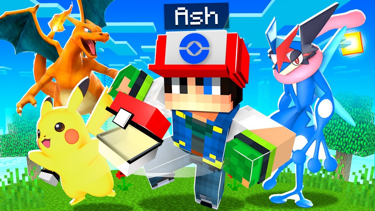ME CONVIERTO EN ASH KETCHUM en MINECRAFT PIXELMON