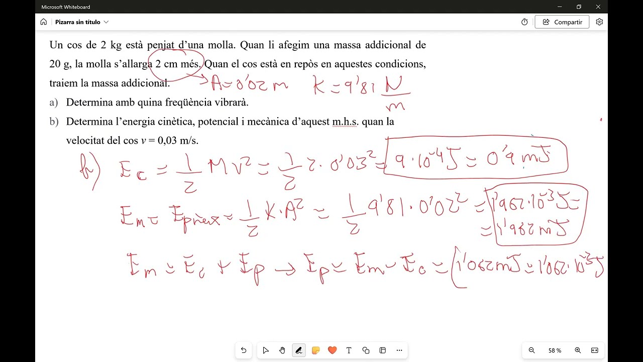 Física 2n Batx. Moviment harmònic simple (m.h.s.)