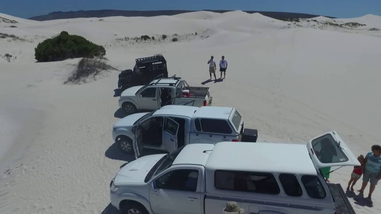 Overberg Adventure Tours 4x4 off road Drone footage in the dunes