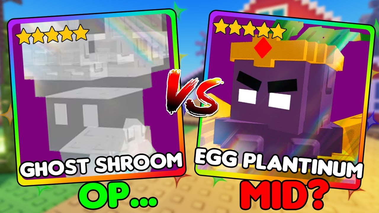 GHOST SHROOM VS EGG PLANTINUM: КТО ЛУЧШИЙ ЮНИТ? (Защита башни в саду)