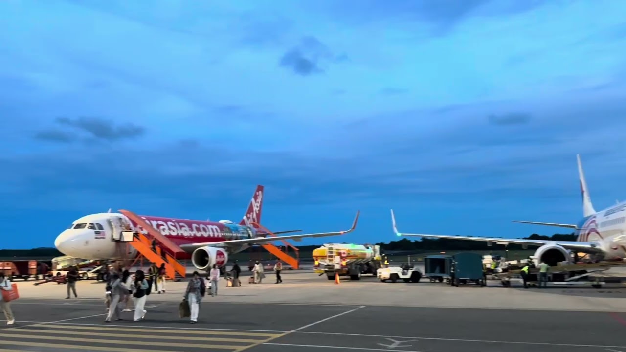 馬來西亞东馬斗湖機場，海灘及市集Tawau Airport Malaysia , Beach and  Market square.
