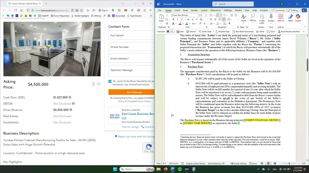 Working through the LOI 2026 #1