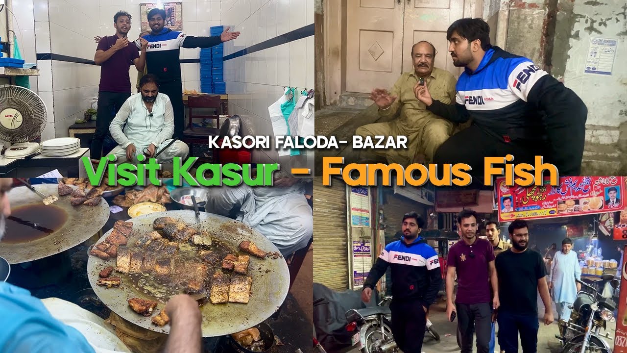 Old City Javed Fish, Famous Fish, Falooda,Bazar in Kasur, Punjab | Pakistani Street Food