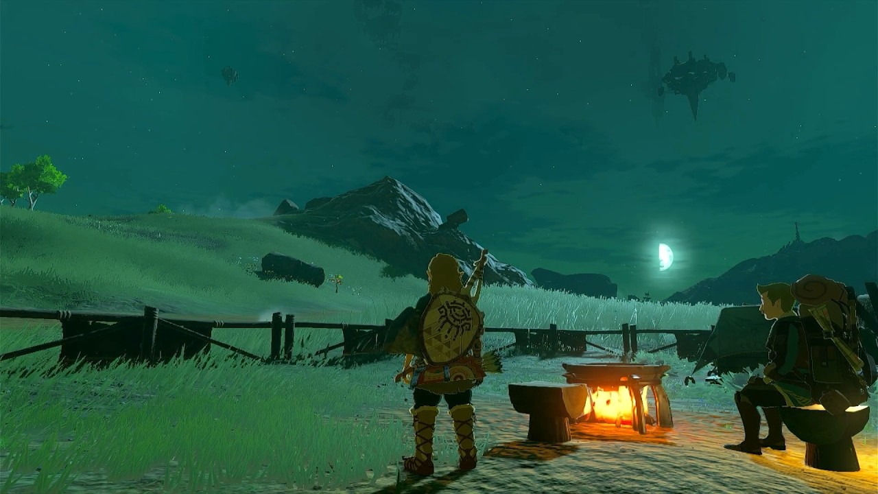 Night campfire stillness | Relaxing ambient gameplay (no commentary)