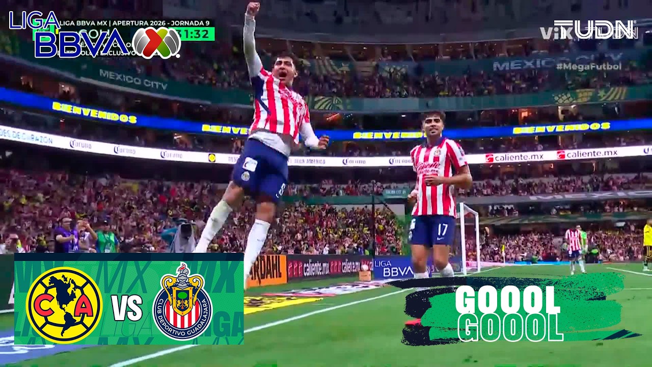&iexcl;GOLAZO DE CHIVAS! Am&eacute;rica vs Chivas | Liga MX - Jornada 9 Apertura 2026 | TUDN