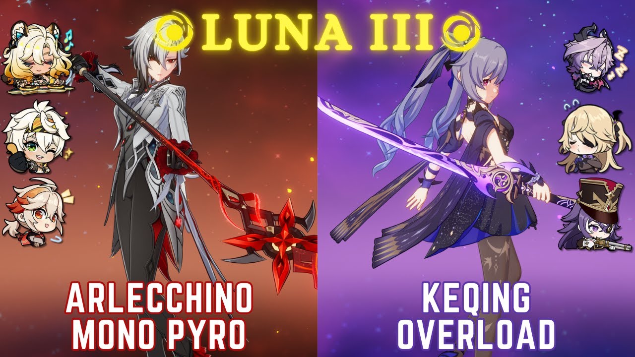 C0 Arlecchino Mono Pyro & C6 Keqing Overload - Genshin Luna III NEW Spiral Abyss Floor 12