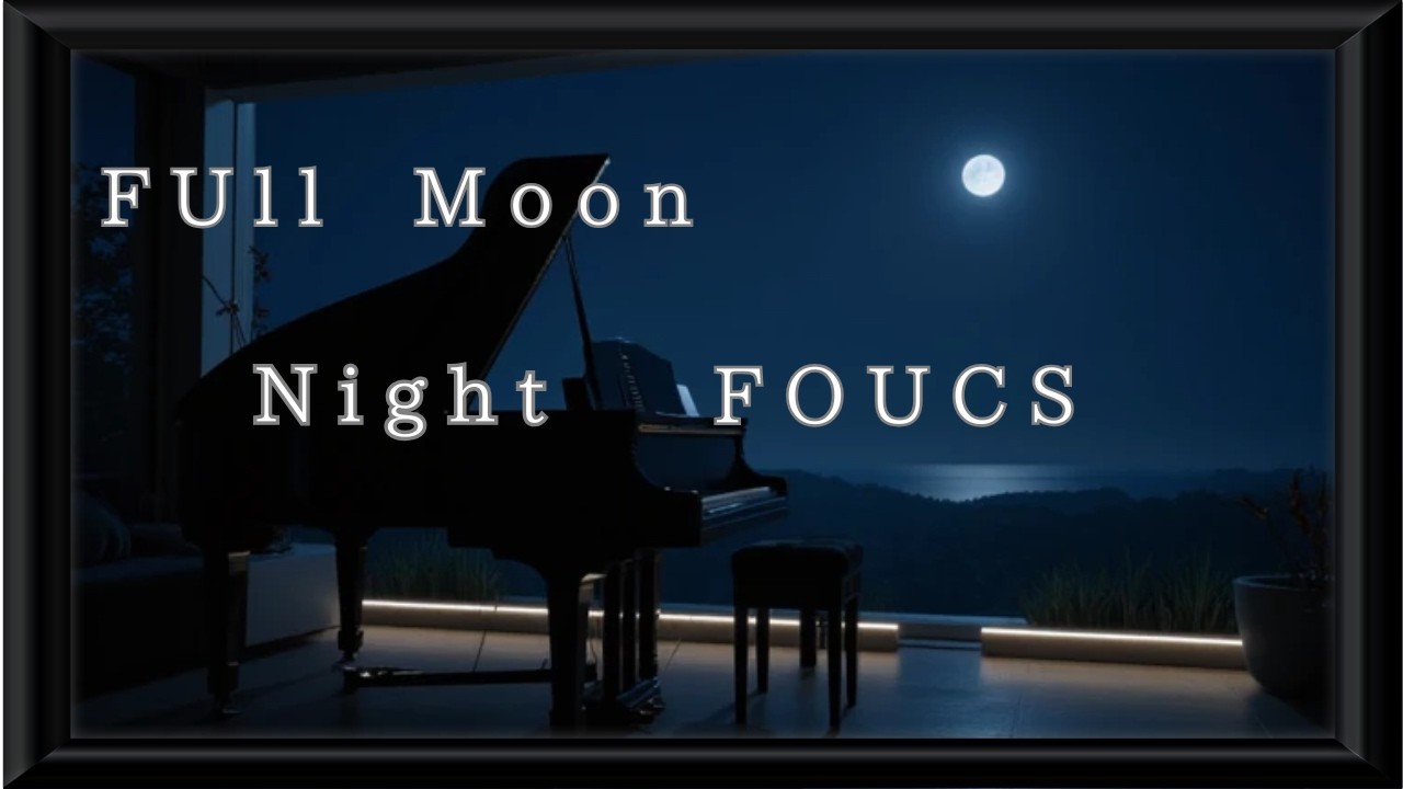 Full Moon Work With Me | Peaceful Piano BGM for Deep Focus—  Work, Study,Read & Relaxation—１hours