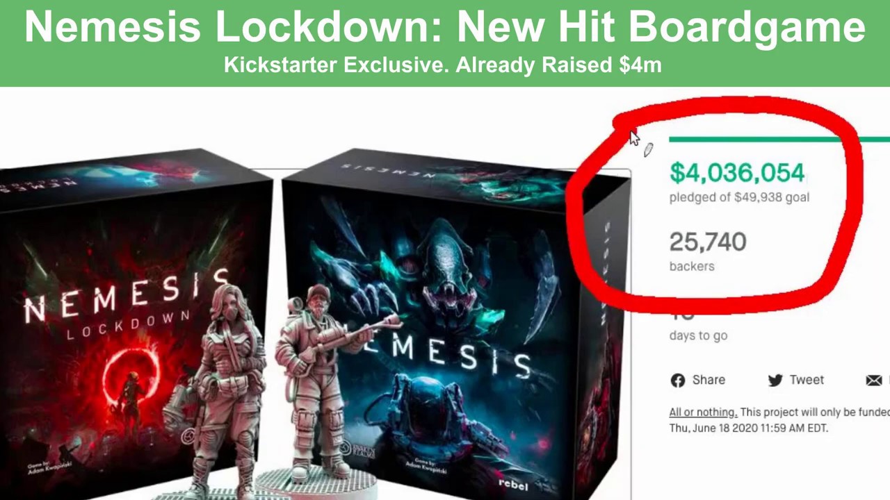 Kickstarter Final 24h! Board Game hit: Nemesis Lockdown:  