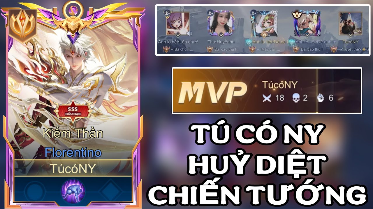 Tú có NY Bị Chê Không Thể Múa Rank Chiến Tướng Liền Cầm Florentino Huỷ Diệt Với 18 Kill Hạ Gục