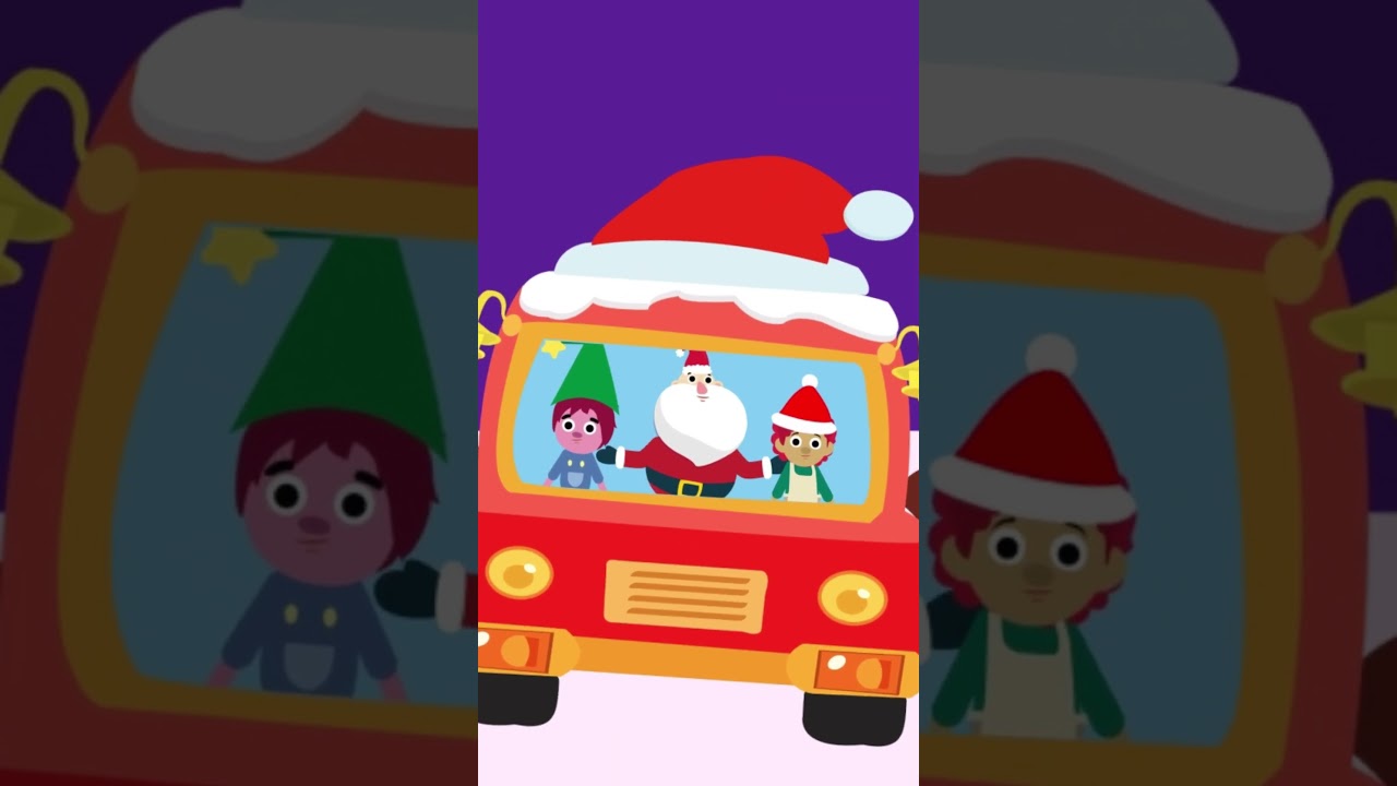 Wheel On The Santa Bus | Nursery Rhyme & Kid Songs | SANTA BUS | 