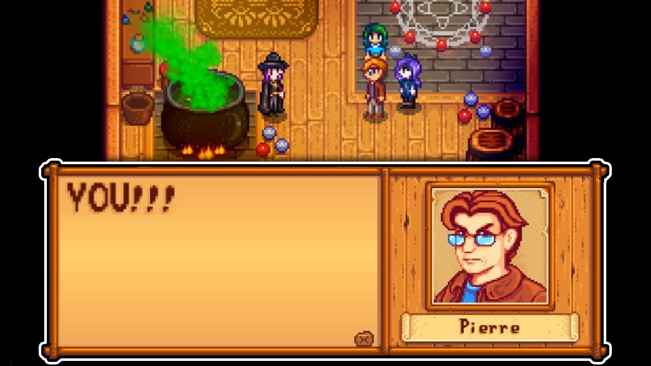 When Pierre Finds Out The Wizard Is Abigail's Father in Stardew Valley Expansion Mod