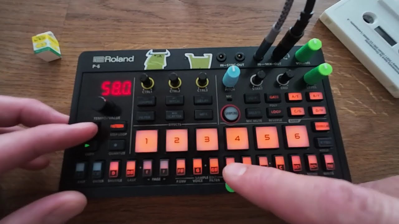 Roland P-6 & One piano sample // Tape loop technique